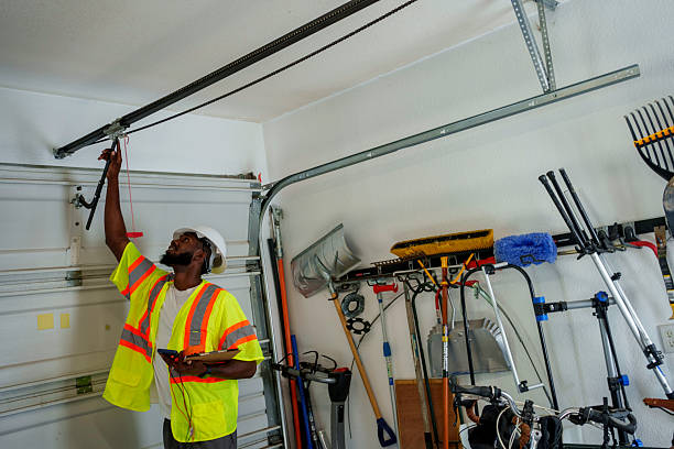 Professional Garage Door Panel Replacement technician working in Vinings, GA